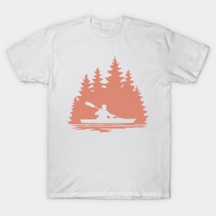 Kayaker Paddling on a Lake T-Shirt